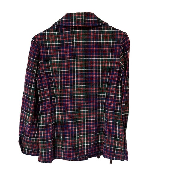 Vintage Pendleton 100% Virgin Wool Plaid Holiday Button Shirt Womens Size M - Picture 5 of 8
